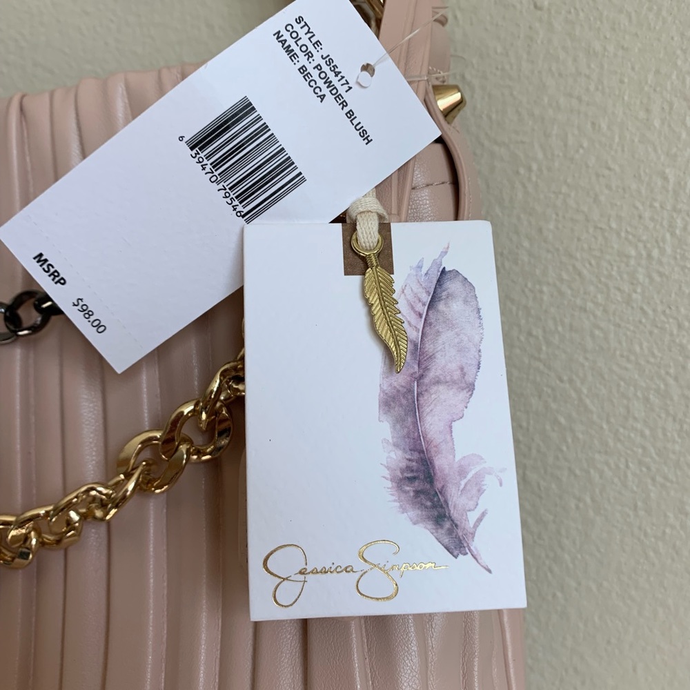 Jessica Simpson Powder Blush pink Becca bag